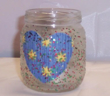 craft a tea light holder from recycled baby food jar
